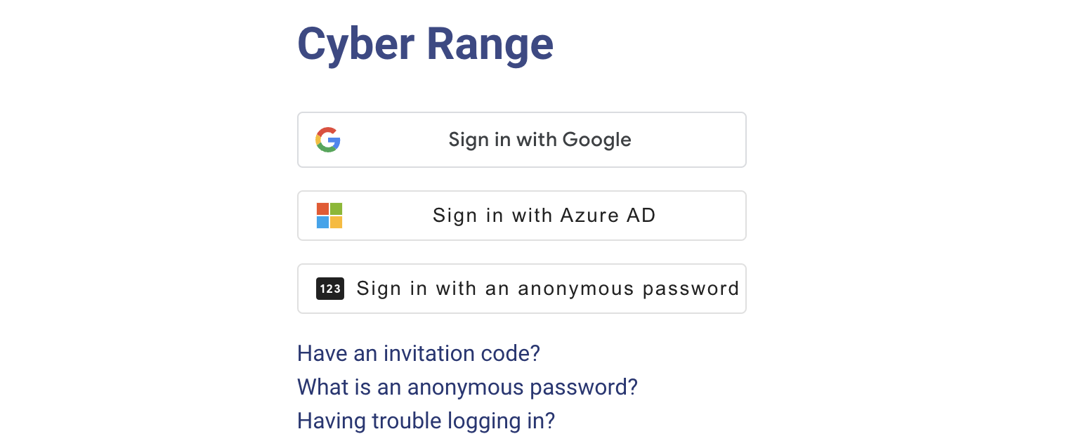 The authentication providers are positioned in the order: Google, Azure AD.