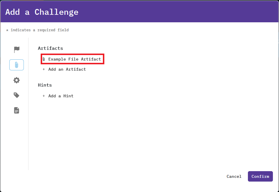 The artifact name can be found under the header named Artifacts.
