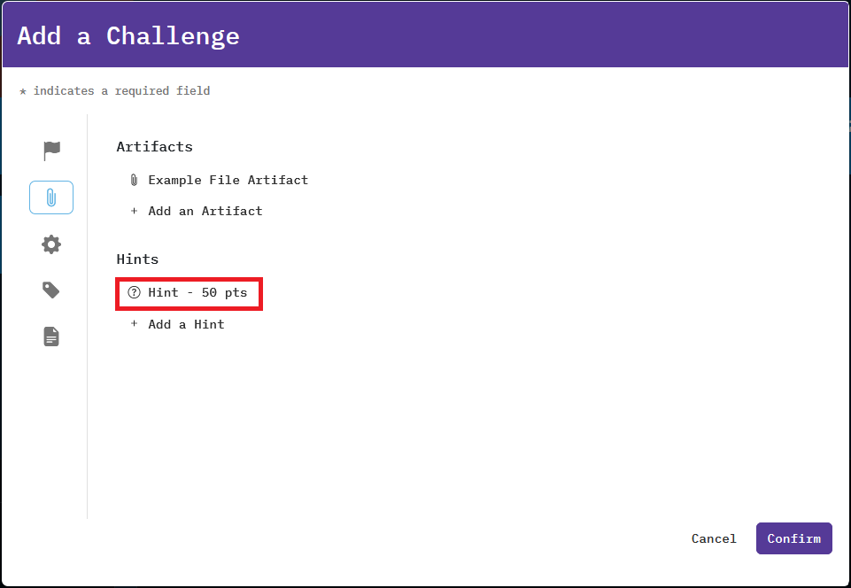 The added hint can be found under the Hints header.