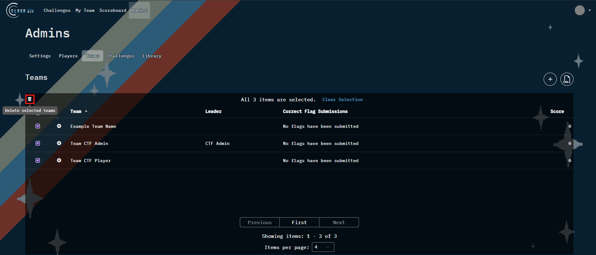 The Trash Can Icon is located just above the bulk delete checkbox.