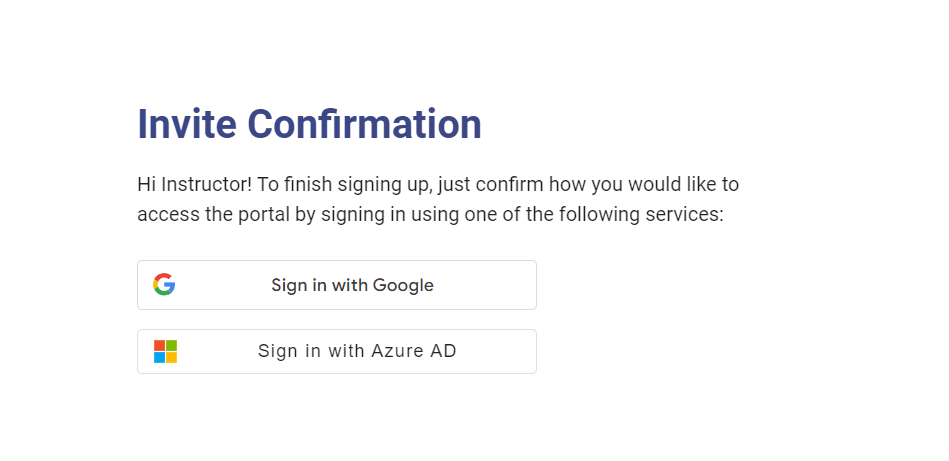 The authentication providers are positioned in the order: Google, Azure AD.